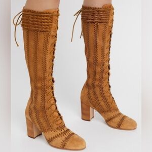 Blair Lace up tall boots Silent D at Free People
